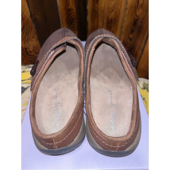 Easy Spirit Eseliana Brown Suede & Leather Slip-On Clogs Womens 9M w/ Box - Picture 10 of 10